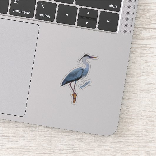 Grootblauwe cartoon afbeelding sticker (Detail)