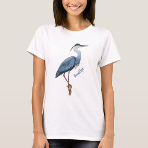 Grootblauwe cartoon afbeelding t-shirt