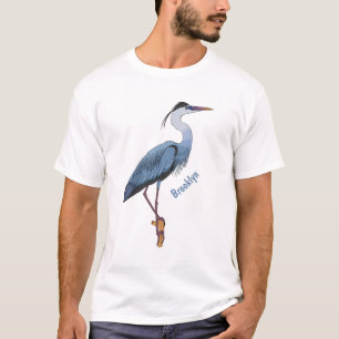 Grootblauwe cartoon afbeelding t-shirt