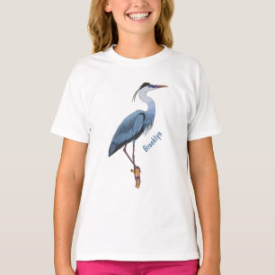 Grootblauwe cartoon afbeelding t-shirt