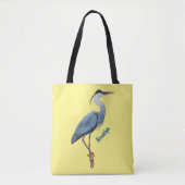Grootblauwe cartoon afbeelding tote bag (Voorkant)