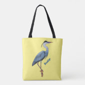 Grootblauwe cartoon afbeelding tote bag (Achterkant)