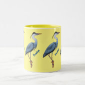 Grootblauwe cartoon afbeelding tweekleurige koffiemok (Center)