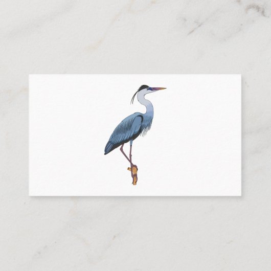 Grootblauwe cartoon afbeelding visitekaartje (Achterkant)