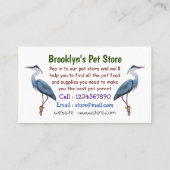 Grootblauwe cartoon afbeelding visitekaartje (Voorkant)