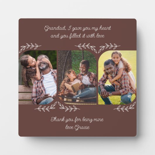 Grootbloemige woorden 3 Verticale fotocollage Fotoplaat (Voorkant)