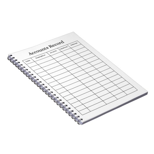 Grootboekboekhouding notitieboek ledger (Rechterzijde)