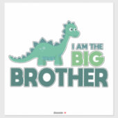 Grootbroer dinosaur kinder jongen familie sticker (Vel)