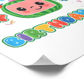 Grootbroer van het verjaardagsmeisje Melon Family Poster (Hoek)