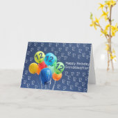 Grootdochter 12e verjaardagsballonnen kaart (Gele Bloem)
