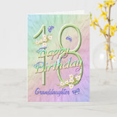 Grootdochter 18th Birthday Butterfly Garden Kaart (Gele Bloem)