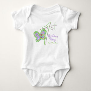 Grootdochter 1st Birthday Butterfly Hugs Romper