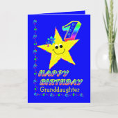Grootdochter 1st Birthday Star Kaart (Voorkant)