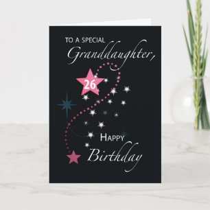 Grootdochter 26th Birthday Star-Inspirerend Kaart