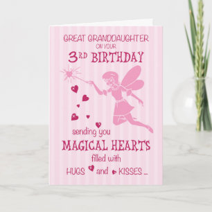 Grootdochter 3rd Birthday Magical Fairy Pin Kaart