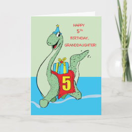 Grootdochter 5th Birthday Dinosaur Kaart