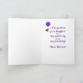 Grootdochter 5th Birthday Ladybug ballon Kaart (Binnen)