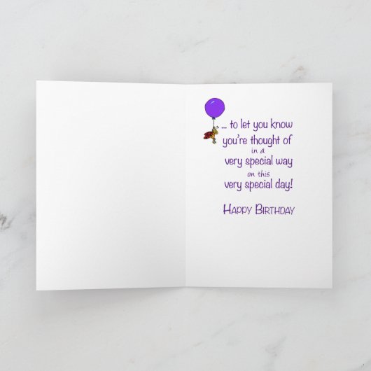 Grootdochter 5th Birthday Ladybug ballon Kaart (Binnen)