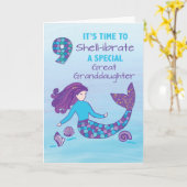 Grootdochter 9th Birthday Kaart (Gele Bloem)