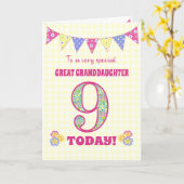 Grootdochter 9th Birthday Primroses Kaart (Gele Bloem)