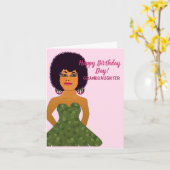 Grootdochter African Happy Birthday Kaart (Gele Bloem)