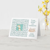 Grootdochter Amathday Puzzle Maze Kaart (Gele Bloem)