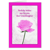 Grootdochter Birthday Beauful Pink Rose (Voorkant)