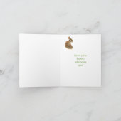 Grootdochter Birthday Bunny Love Grandma Grandpa Kaart (Binnen)