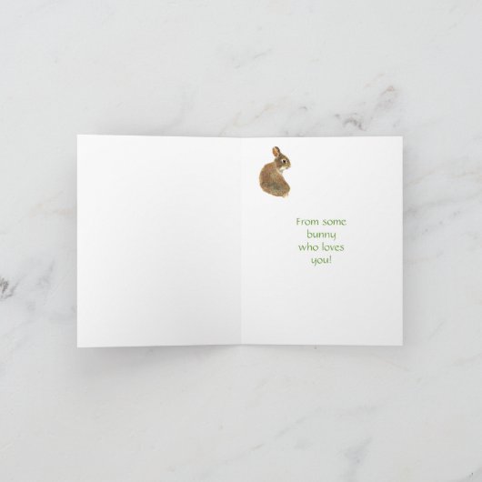 Grootdochter Birthday Bunny Love Grandma Grandpa Kaart (Binnen)