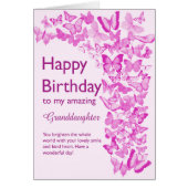 Grootdochter Birthday Butterflies (Voorkant)