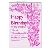 Grootdochter Birthday Butterflies (Voorkant)