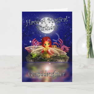 Grootdochter Birthday Card - Cute Little Fairy - Kaart