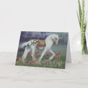 Grootdochter Birthday Card met Unicorn, Fantasy Kaart