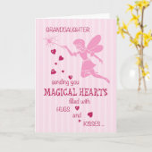 Grootdochter Birthday Magical Fairy Pink Kaart (Gele Bloem)