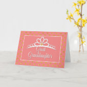 Grootdochter Birthday met Crown & Gold Kijk Kaart (Gele Bloem)