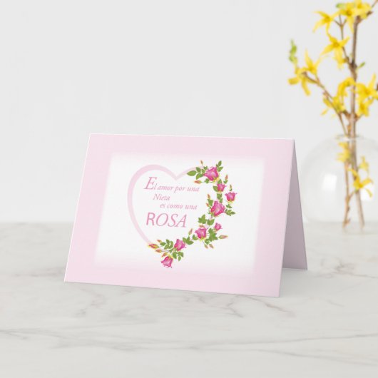 Grootdochter Birthday Roos Kaart (Gele Bloem)