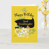 Grootdochter  Birthday Wish Kaart (Gele Bloem)
