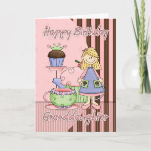Grootdochter Cute Birthday Card - Cupcakes en de Kaart