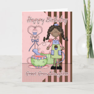 Grootdochter Cute Birthday Card - Cupcakes Kaart