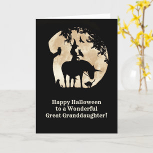 Grootdochter Cute Witch Halloween Unicorn Kaart