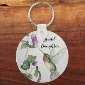 Grootdochter Elegant Hummingbird Button Sleutelhan Sleutelhanger (Voorkant)