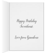 Grootdochter Elegant Silver 15th Birthday Kaart (Binnen (Rechts))