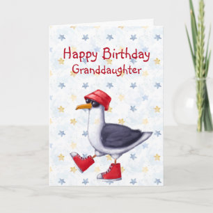 Grootdochter Fun Cute Seagull Bird Kaart