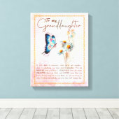 Grootdochter Gifts | Van opa Grandma Canvas Afdruk (Insitu (Houten vloer))