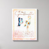 Grootdochter Gifts | Van opa Grandma Canvas Afdruk (Voorkant)