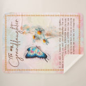 Grootdochter Gifts | Van opa Grandma Familie Sherpa Deken (Voorkant (horizontaal))