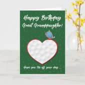Grootdochter Golf Sports Heart Birthday Kaart (Gele Bloem)