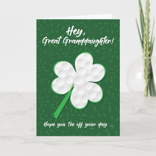 Grootdochter Golf Sports St. Patrick's Day Kaart (Voorkant)