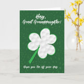 Grootdochter Golf Sports St. Patrick's Day Kaart (Gele Bloem)
