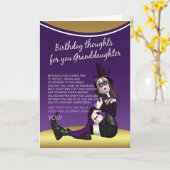 Grootdochter Gothic verjaardagskaart - Verjaardag Kaart (Gele Bloem)